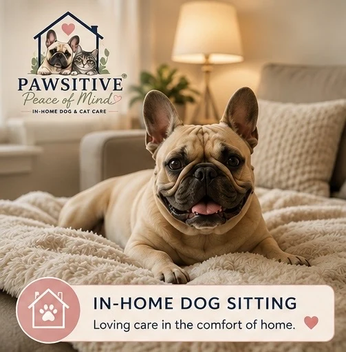 French bulldog relaxing at home